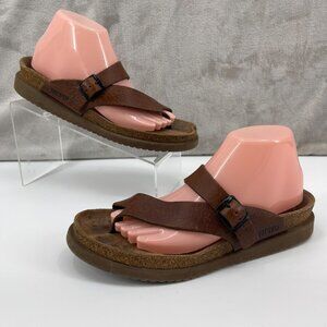 Mephisto Helen Sandals Desert Brown Leather Cork Comfort Strappy